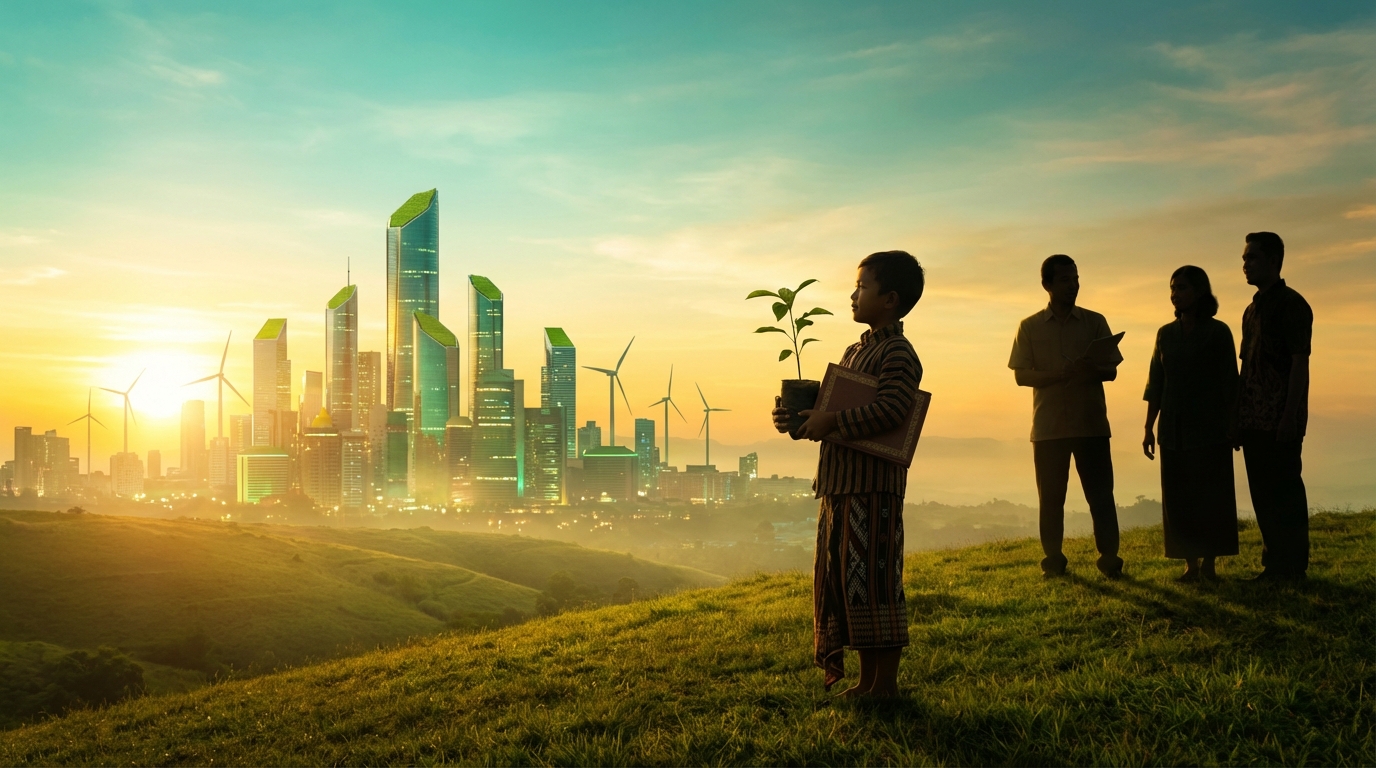 Anak menanam pohon pendidikan